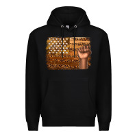 Black American melanin flag Premium Hoodie - texasbilliewilder