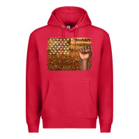 Cardinal American melanin flag Premium Hoodie - texasbilliewilder