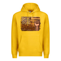 Lemon American melanin flag Premium Hoodie - texasbilliewilder