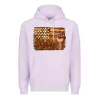 Lilac American melanin flag Premium Hoodie - texasbilliewilder