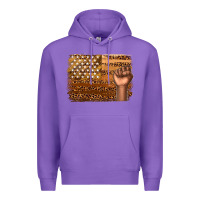 Purple American melanin flag Premium Hoodie - texasbilliewilder
