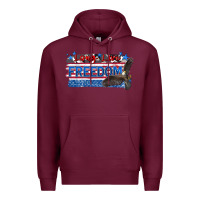 Burgundy long live freedom Premium Hoodie - Zillion Design Studio