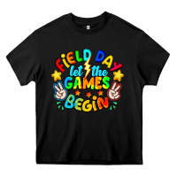 Black Field Day Let The Games Begin Heavy Core Tee - CowhideDigitalArt