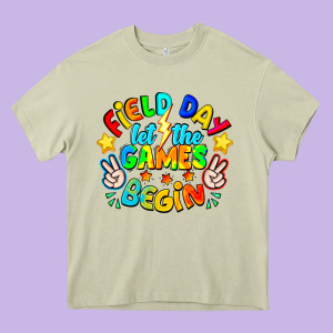 Field Day Let The Games Begin Heavy Core Tee Designed By Cowhidedigitalart