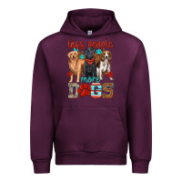 Mauve Wine less people more dogs Urban Hoodie - texasbilliewilder