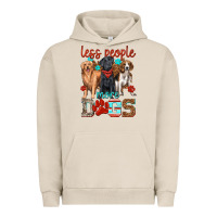 Pigment French Oak less people more dogs Urban Hoodie - texasbilliewilder