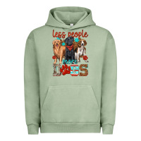 Pigment Oil Green less people more dogs Urban Hoodie - texasbilliewilder