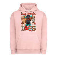 Pigment Salmon less people more dogs Urban Hoodie - texasbilliewilder
