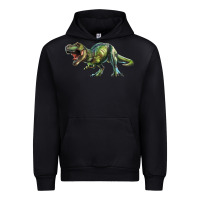 Black t rex dinosaur Urban Hoodie - RanaPortraitStore