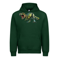 Forest Green t rex dinosaur Urban Hoodie - RanaPortraitStore