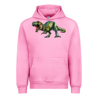 Fuchsia Pink t rex dinosaur Urban Hoodie - RanaPortraitStore