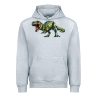 Heather Grey t rex dinosaur Urban Hoodie - RanaPortraitStore