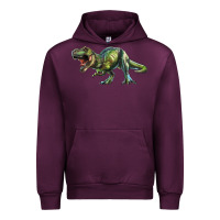 Mauve Wine t rex dinosaur Urban Hoodie - RanaPortraitStore