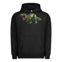 Pigment Black t rex dinosaur Urban Hoodie - RanaPortraitStore