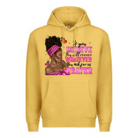 Afro Woman Bun And Religion Faith Prayer Premium Hoodie | Teevron