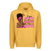Mustard afro woman bun and religion faith prayer Premium Hoodie - texasbilliewilder