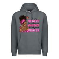 Rock afro woman bun and religion faith prayer Premium Hoodie - texasbilliewilder