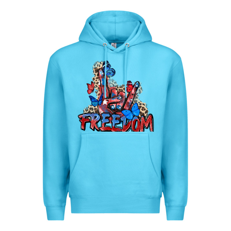 Freedom Rock Hand Premium Hoodie by Zillion Design Studio | Teevron