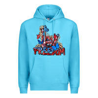 Ocean Blue freedom rock hand Premium Hoodie - Zillion Design Studio