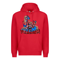 Red freedom rock hand Premium Hoodie - Zillion Design Studio