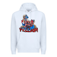 White freedom rock hand Premium Hoodie - Zillion Design Studio