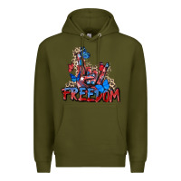 Army Green freedom rock hand Premium Hoodie - Zillion Design Studio