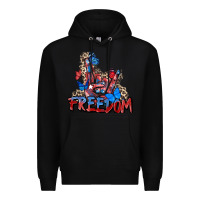 Black freedom rock hand Premium Hoodie - Zillion Design Studio