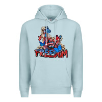 Blue Mist freedom rock hand Premium Hoodie - Zillion Design Studio