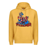 Mustard freedom rock hand Premium Hoodie - Zillion Design Studio