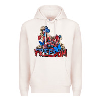 Pale Pink freedom rock hand Premium Hoodie - Zillion Design Studio