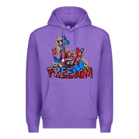 Purple freedom rock hand Premium Hoodie - Zillion Design Studio