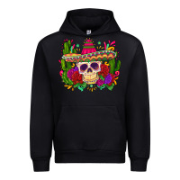 Foreset Green mexican skull Urban Hoodie - Zillion Design Studio