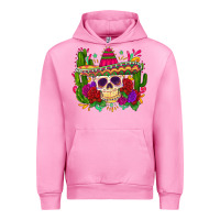 Fuchsia Pink mexican skull Urban Hoodie - Zillion Design Studio