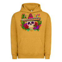 Pigment Peanut Butter mexican skull Urban Hoodie - Zillion Design Studio