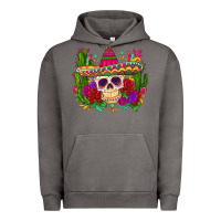 Pigment Tornado mexican skull Urban Hoodie - Zillion Design Studio