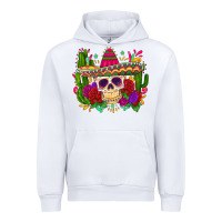 White mexican skull Urban Hoodie - Zillion Design Studio
