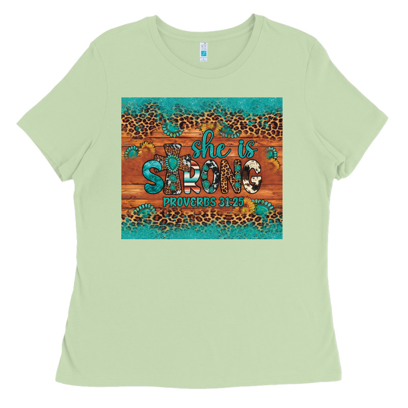 She Is Strong Gemstone Sunflower Leopard Ladies Tee by Artiststas | Teevron