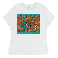 White she is strong gemstone sunflower leopard Ladies Tee - Artiststas