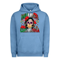 Pigment Pebble Blue mama chingona Urban Hoodie - Zillion Design Studio