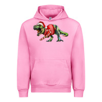 Fuchsia Pink t rex christmas Urban Hoodie - RanaPortraitStore