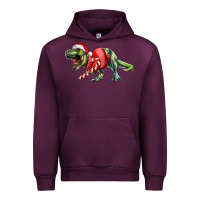Mauve Wine t rex christmas Urban Hoodie - RanaPortraitStore