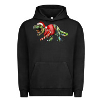 Pigment Black t rex christmas Urban Hoodie - RanaPortraitStore