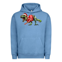 Pigment Pebble Blue t rex christmas Urban Hoodie - RanaPortraitStore