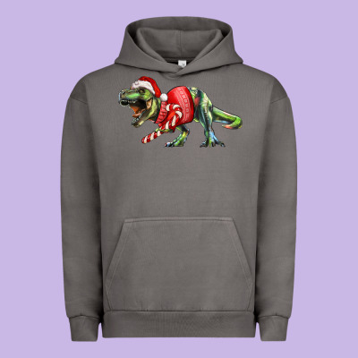 Urban Hoodie t rex christmas
