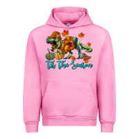 Fuchsia Pink t rex tis the season Urban Hoodie - RanaPortraitStore