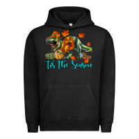 Pigment Black t rex tis the season Urban Hoodie - RanaPortraitStore
