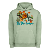 Pigment Oil Green t rex tis the season Urban Hoodie - RanaPortraitStore