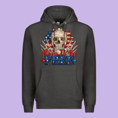 Born To Be Free Skeleton Premium Hoodie Designed By Zillion Design Studio
