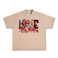 Burro red black grey white love my tribe indian headdres Urban Heavy Tee - Artiststas