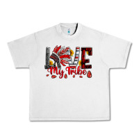 Lunar Rock red black grey white love my tribe indian headdres Urban Heavy Tee - Artiststas